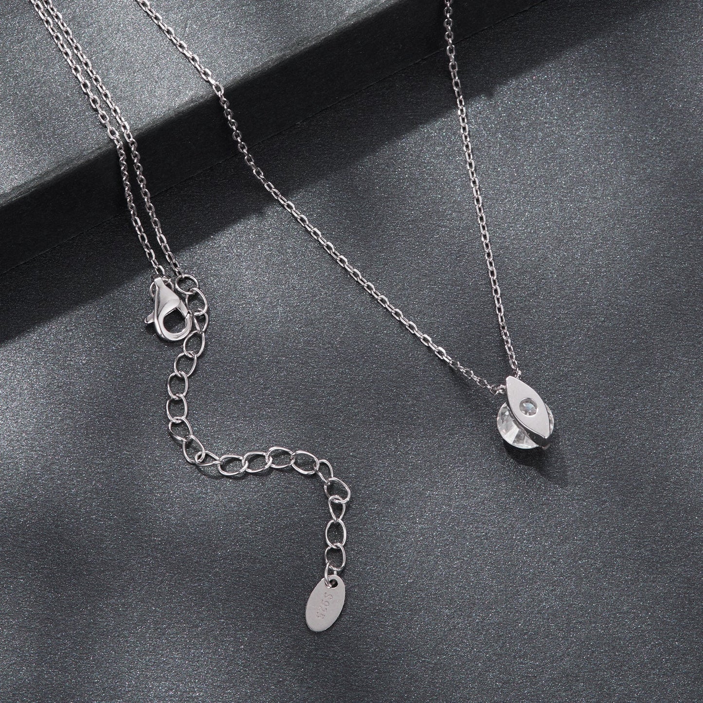 Sterling silver moissanite necklace for women with teardrop pendant, 0.65ct, Bids.com on Tampa Home & Garden Store