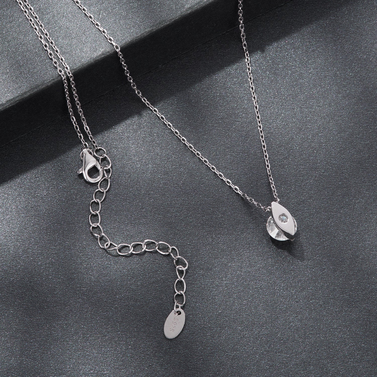 Sterling silver moissanite necklace for women with teardrop pendant, 0.65ct, Bids.com on Tampa Home & Garden Store