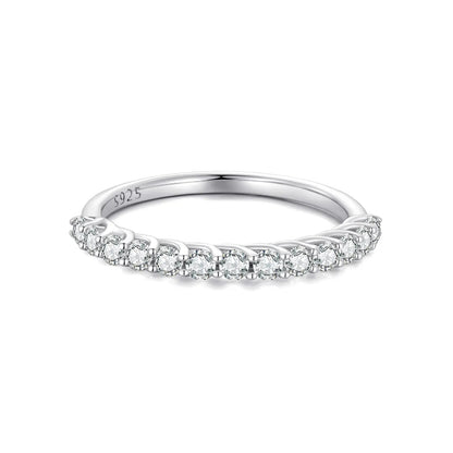 Moissanite ring in S925 sterling silver with 0.03ct stones, size 6 for women by Bids.com on Tampa Home & Garden Store