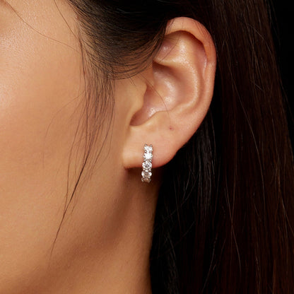 Moissanite hoop earrings in 925 sterling silver by Bids.com, women’s 0.20 ct stones on Tampa Home & Garden Store