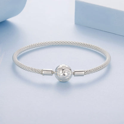 925 Sterling Silver CZ pavé bracelet with moon and stars charm, size 17, Bids.com on Tampa Home & Garden Store