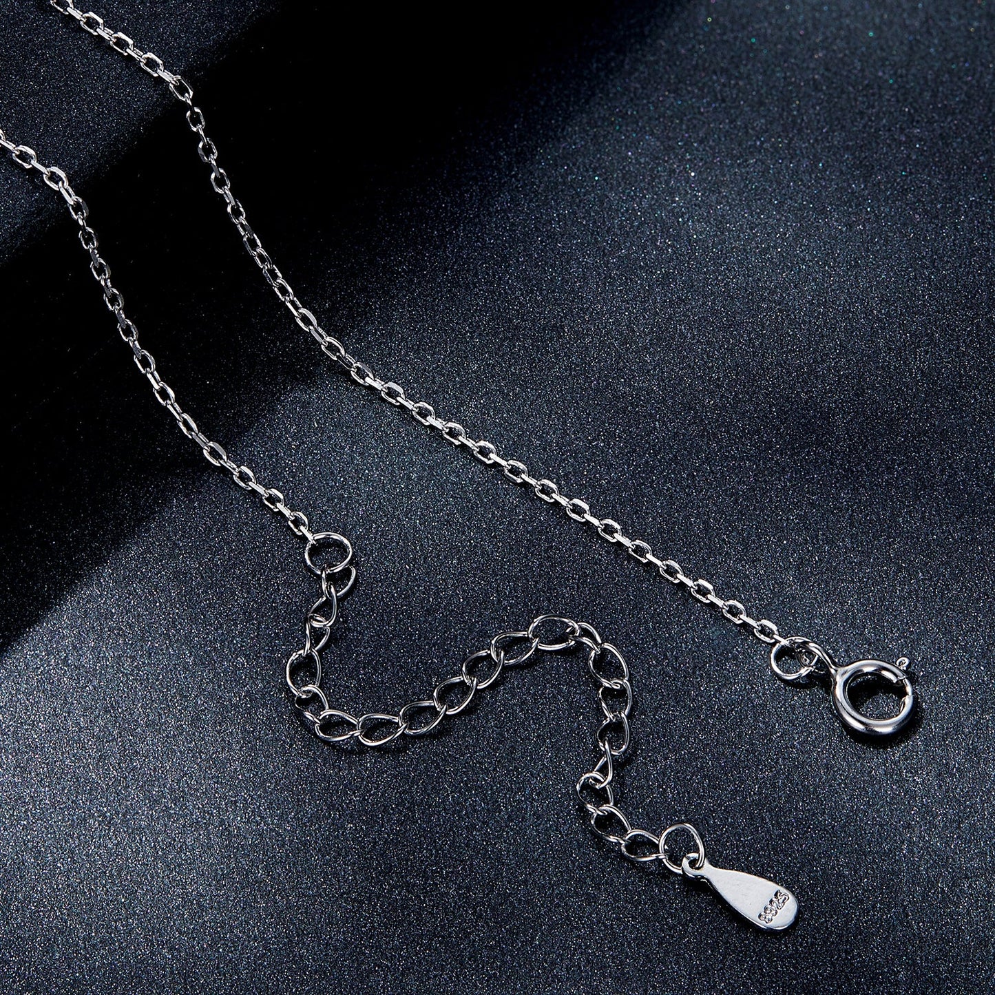 925 Sterling Silver Moissanite Pendant Necklace for Women by Bids.com, 39+5cm platinum plated on Tampa Home & Garden Store