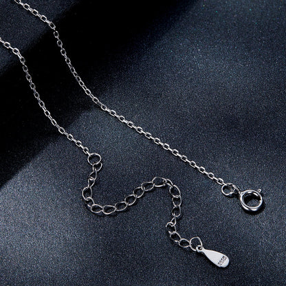 925 Sterling Silver Moissanite Pendant Necklace for Women by Bids.com, 39+5cm platinum plated on Tampa Home & Garden Store