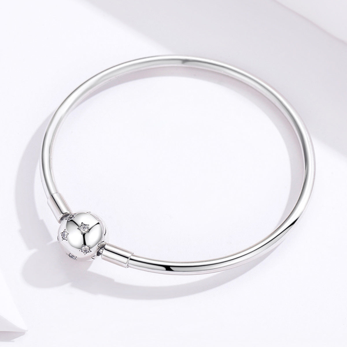 Bids.com 925 Sterling Silver adjustable men's bracelet with crystal-studded charm bead on Tampa Home & Garden Store