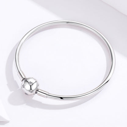 Bids.com 925 Sterling Silver adjustable men's bracelet with crystal-studded charm bead on Tampa Home & Garden Store