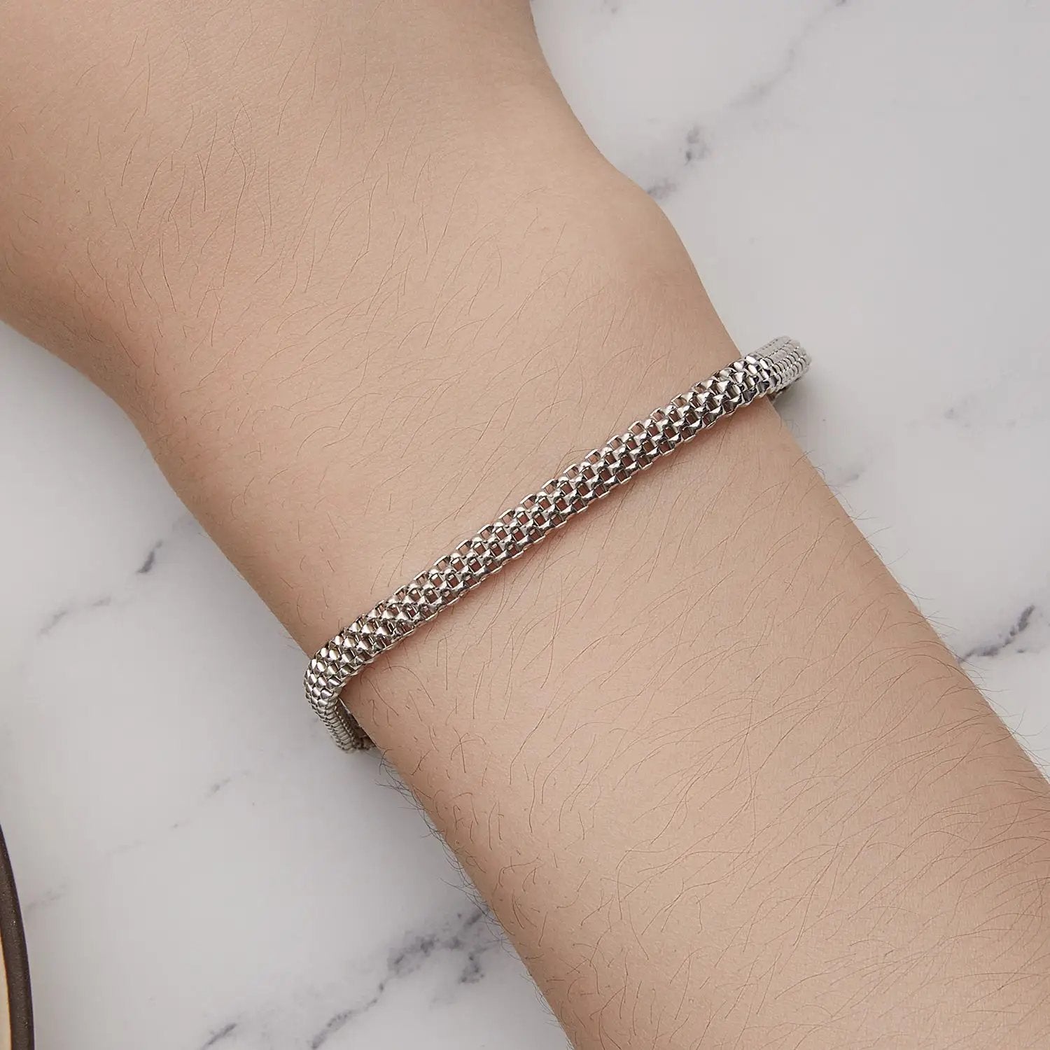 Bracelet 925 Sterling Silver Plated Platinum, 17.0 size, Women's jewelry, Bids.com on Tampa Home & Garden Store