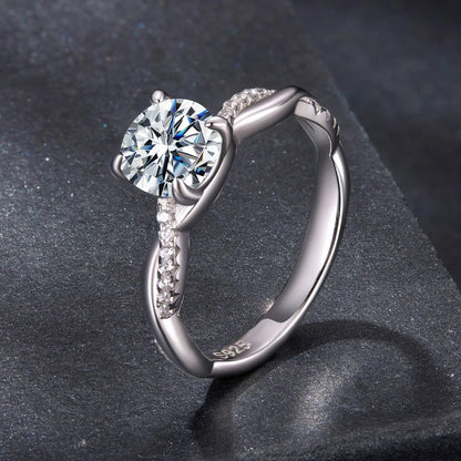 925 Sterling Silver Moissanite Ring 0.65ct size 6 for Women by Bids.com on Tampa Home & Garden Store