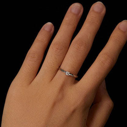 925 Sterling Silver Moissanite Ring with white gold plating, size 6 by Bids.com on Tampa Home & Garden Store