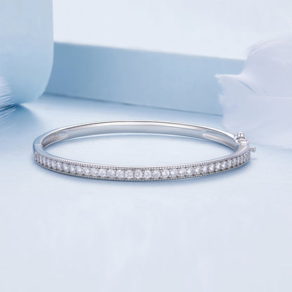 Bracelet 925 Silver & Platinum pavé CZ, women’s 17mm size, by Bids.com on Tampa Home & Garden Store