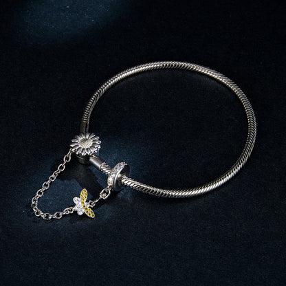 Bracelet 925 sterling silver adjustable 17cm with sunflower and butterfly charms by Bids.com on Tampa Home & Garden Store