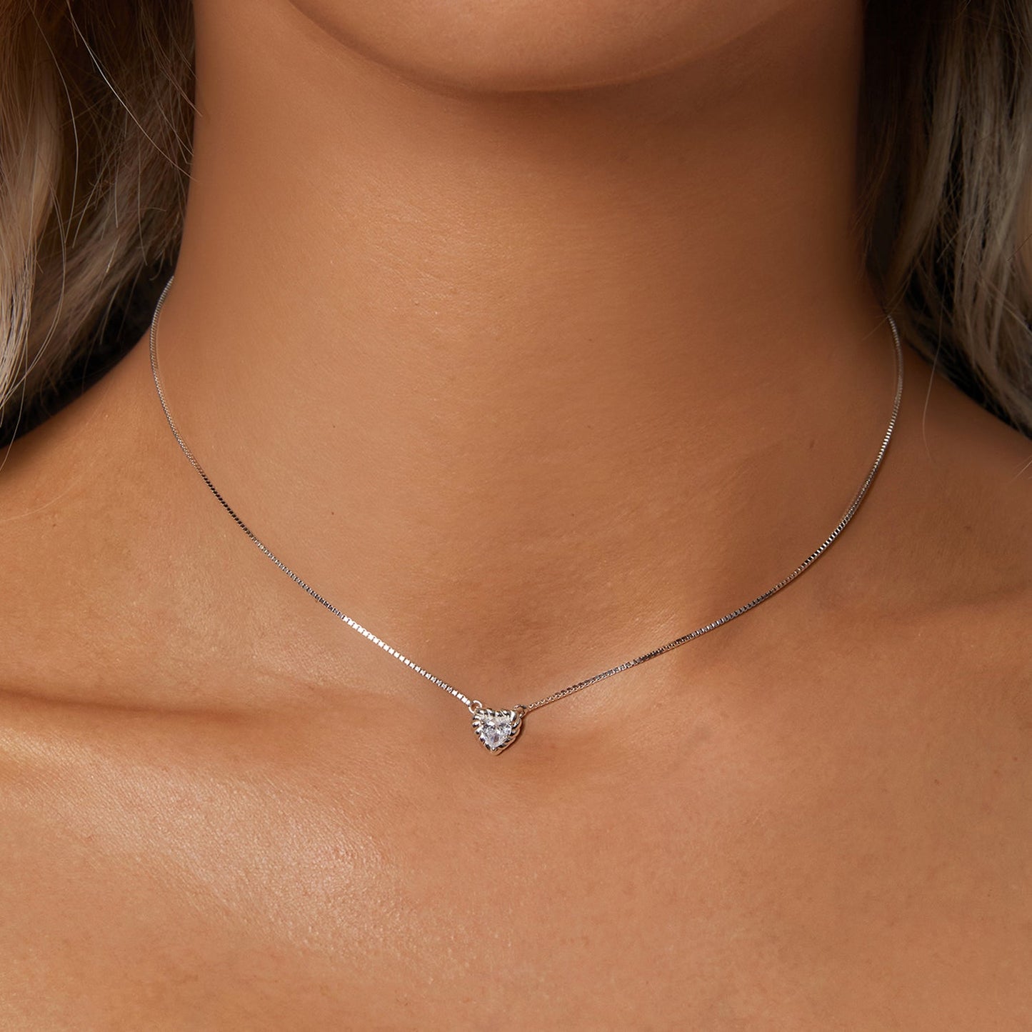 Necklace 925 Sterling Silver 4mm 0.245ct Moissanite heart pendant, women's jewelry, Bids.com on Tampa Home & Garden Store