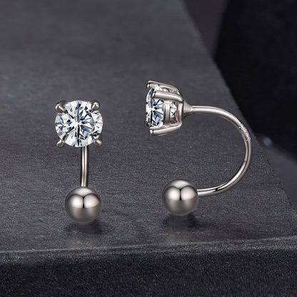 925 Sterling Silver Moissanite Earrings 0.1ct round studs pair by Bids.com on Tampa Home & Garden Store