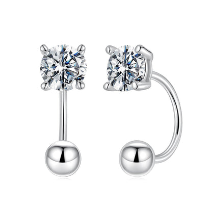 Earrings pair 925 Sterling Silver Moissanite 0.1ct studs, 1.3cm, by Bids.com on Tampa Home & Garden Store