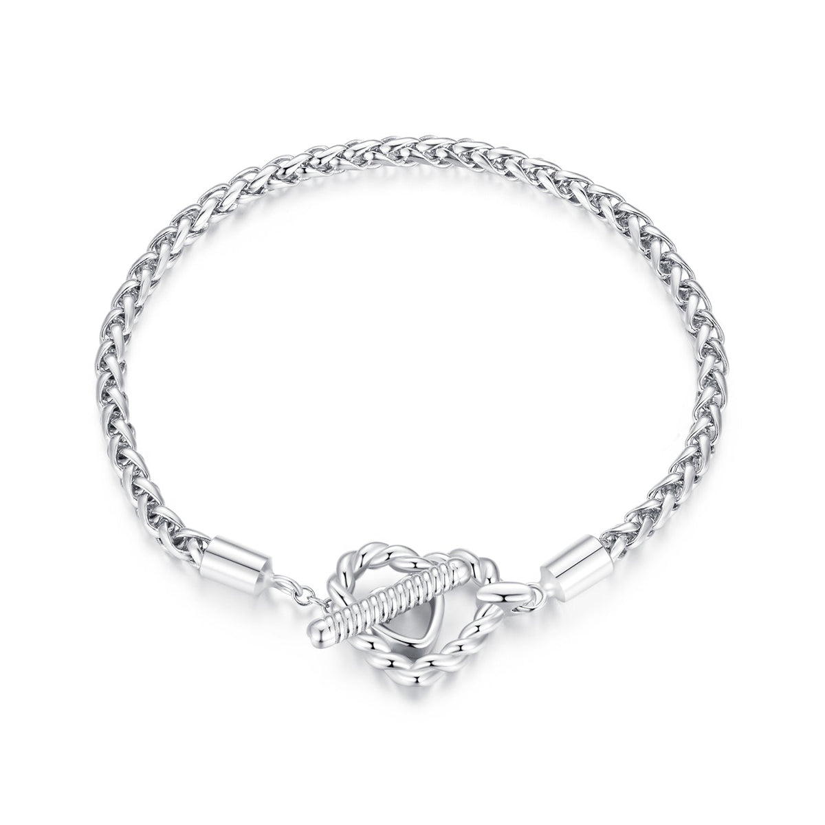 Bracelet 925 sterling silver, 3.0mm plated platinum, women's size 17 chain with clasp on Tampa Home & Garden Store