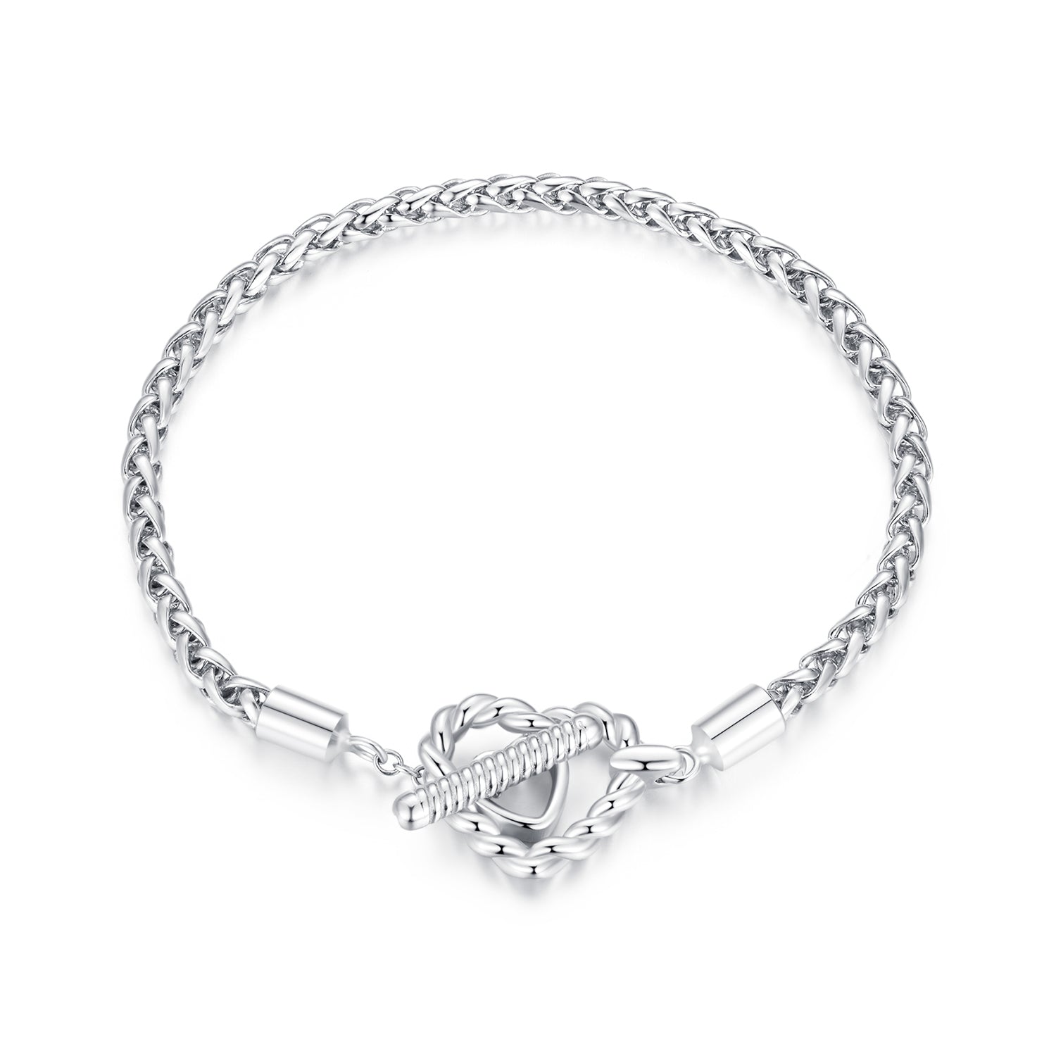 Bracelet 925 sterling silver, 3.0mm plated platinum, women's size 17 chain with clasp on Tampa Home & Garden Store