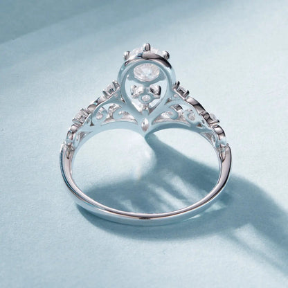 Ring 925 Sterling Silver 0.5ct Moissanite crown filigree, size 6, Bids.com on Tampa Home & Garden Store
