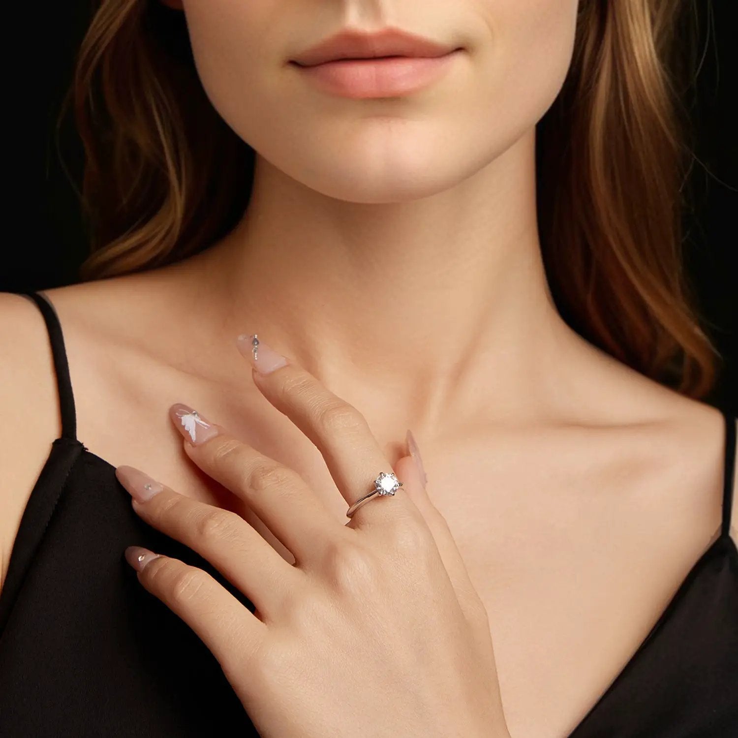 Ring 925 Sterling Silver Moissanite 1 Carat Ring Size 6 by Bids.com on Tampa Home & Garden Store