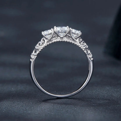 Ring 925 Sterling Silver Moissanite Pavé Setting for Women, size 6, by Bids.com on Tampa Home & Garden Store