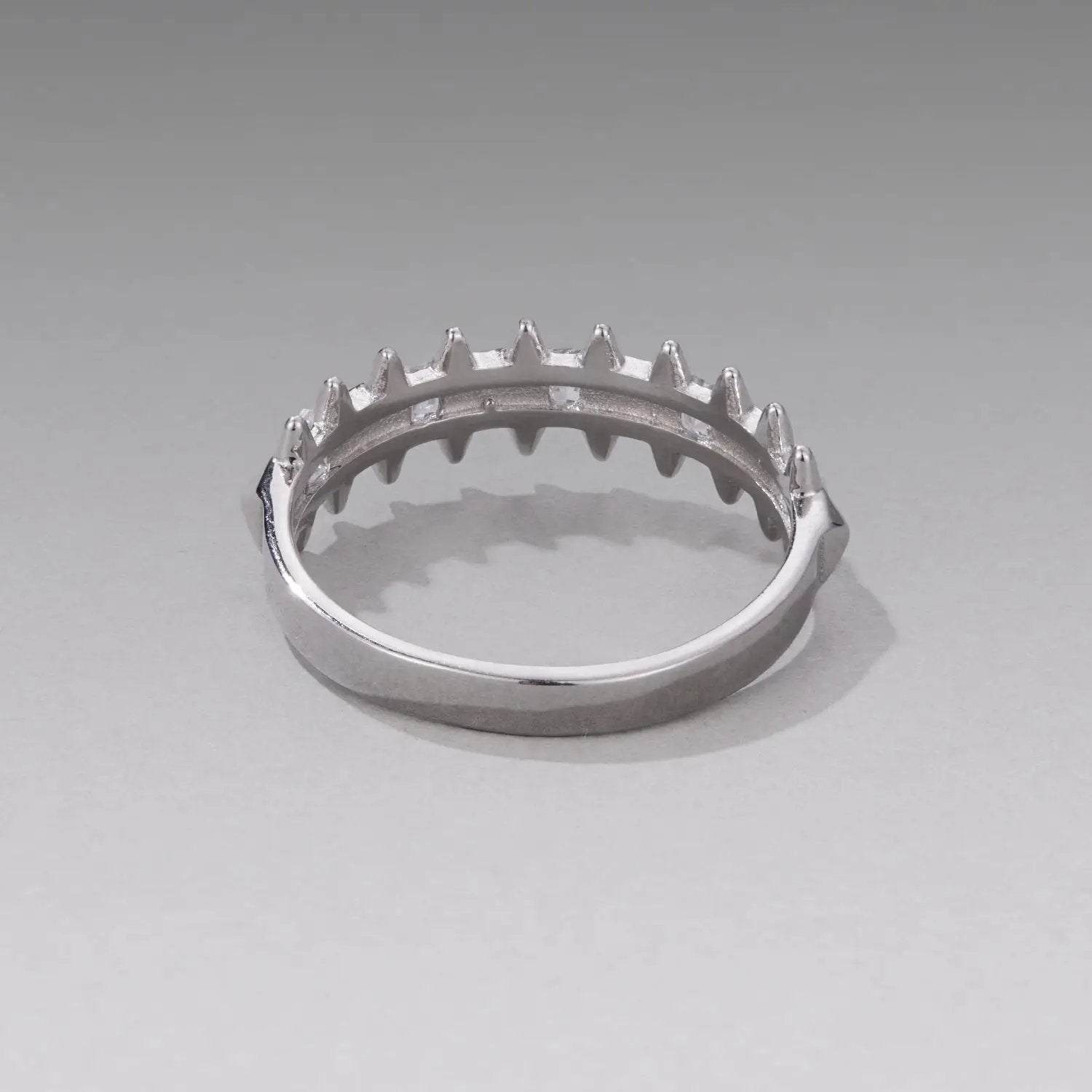 925 sterling silver ring, white gold plated, CZ, crown-prong setting, women size 6 by Bids.com on Tampa Home & Garden Store