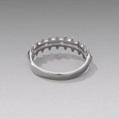 925 sterling silver ring, white gold plated, CZ, crown-prong setting, women size 6 by Bids.com on Tampa Home & Garden Store