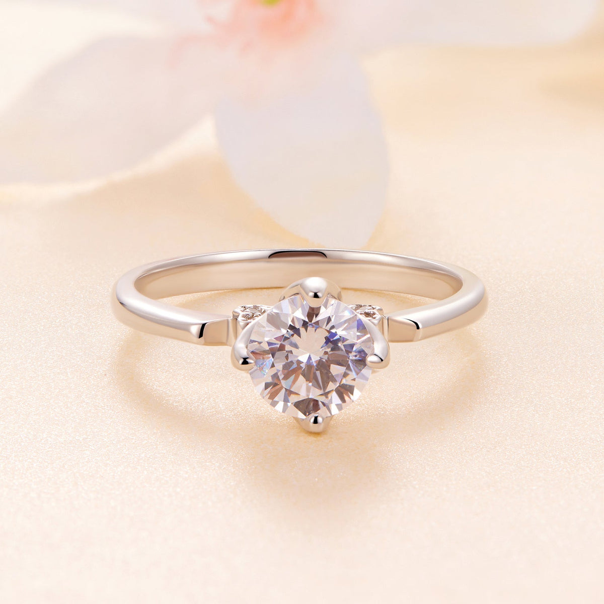 925 Sterling Silver Moissanite Ring, 1.0ct, size 8, by Bids.com on Tampa Home & Garden Store