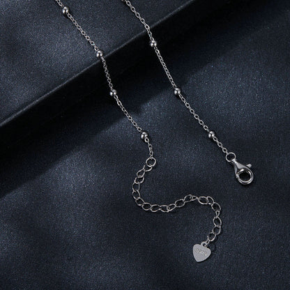 925 sterling silver moissanite necklace with chain and heart pendant stamped S925 on Tampa Home & Garden Store