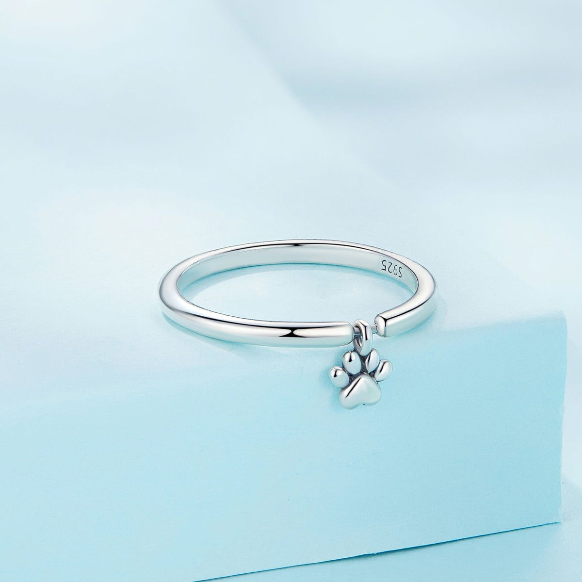 925 Sterling Silver Oxidized Paw Print Ring size 6 with paw charm by Bids.com on Tampa Home & Garden Store