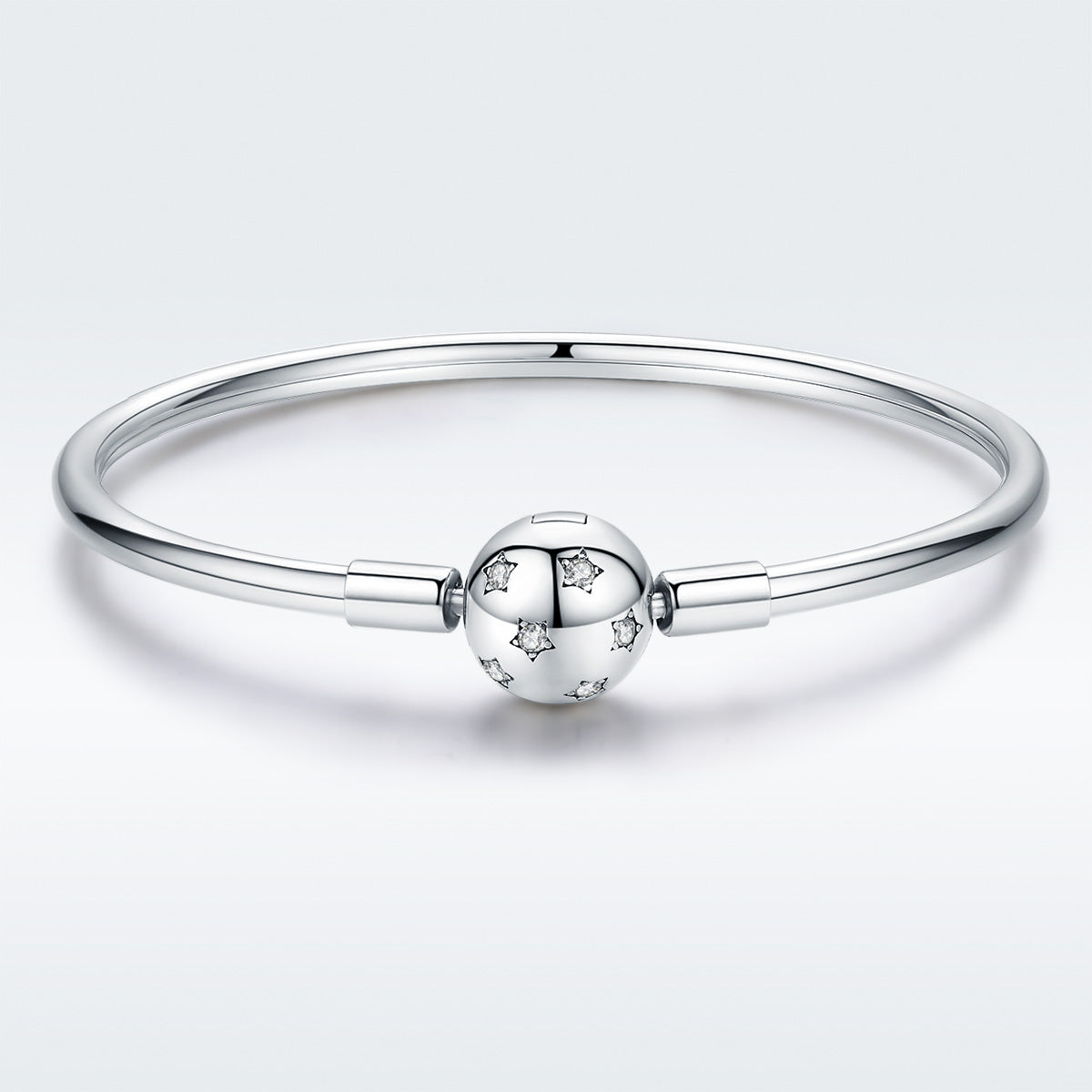 Bracelet 925 Sterling Silver adjustable men's bracelet with crystal star bead, 17cm on Tampa Home & Garden Store
