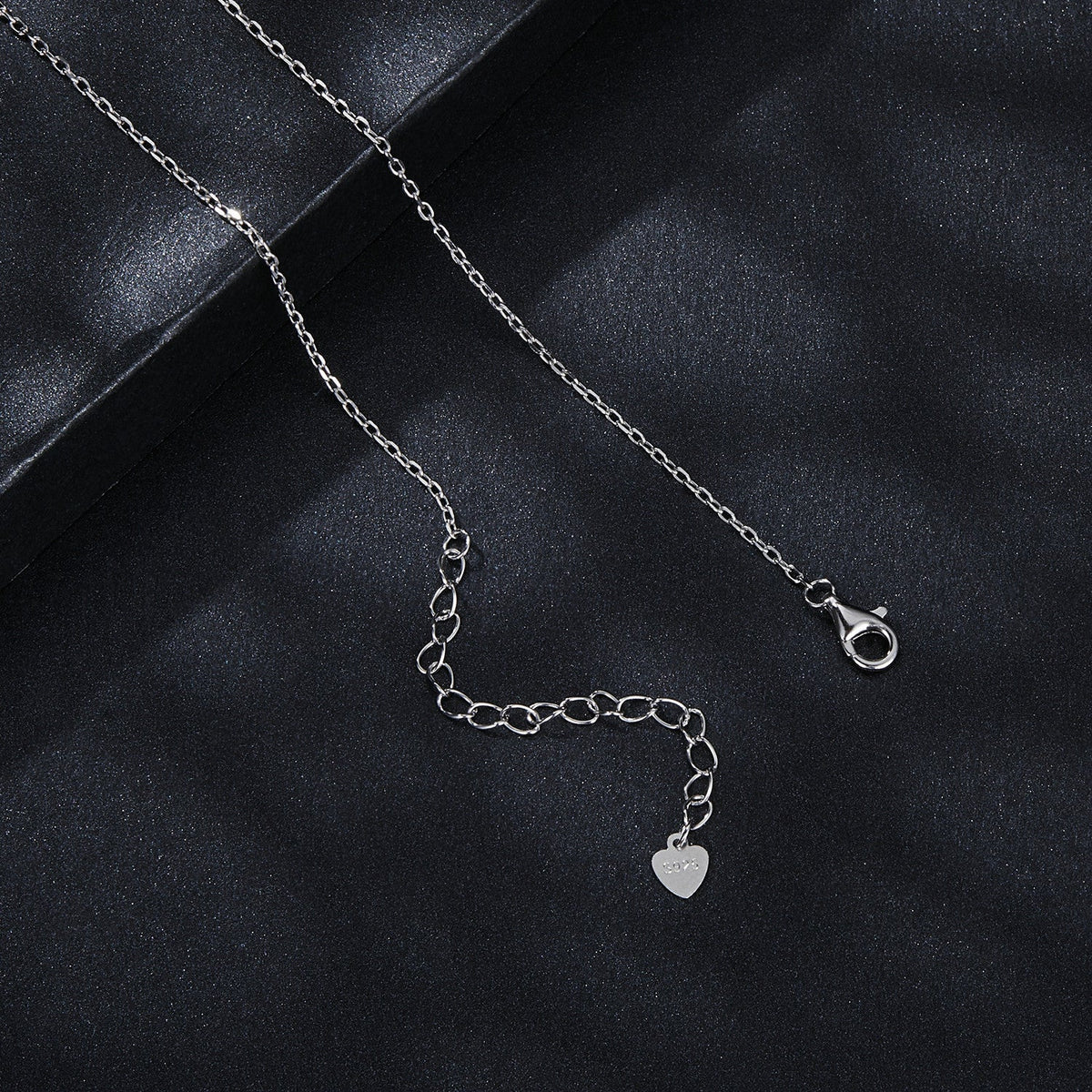 Necklace 925 sterling silver chain with heart S925 charm and lobster clasp on Tampa Home & Garden Store
