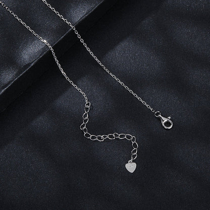 Necklace 925 sterling silver chain with heart S925 charm and lobster clasp on Tampa Home & Garden Store