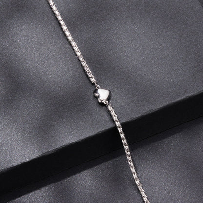 925 Sterling Silver Moissanite Heart Bracelet for Women by Bids.com, silver chain length 15+6cm on Tampa Home & Garden Store