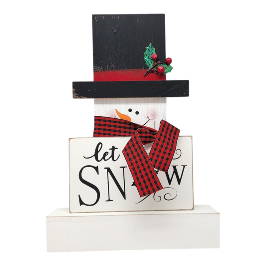 Snowman Block Decor - - Tampa Home & Garden Store
