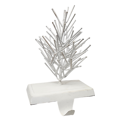 White Tree  Stocking Hanger