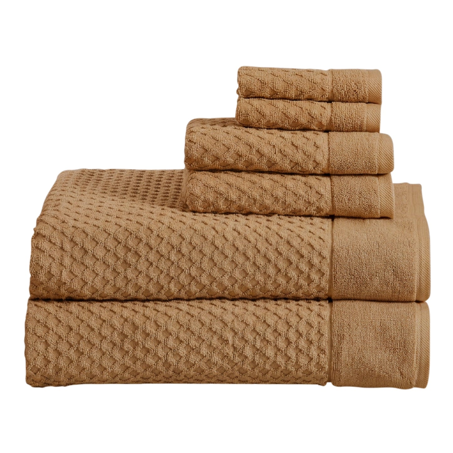Cotton Diamond Waffle Weave Bath Towel Set