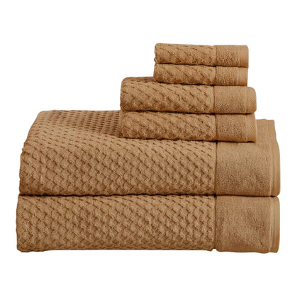 Cotton Diamond Waffle Weave Bath Towel Set