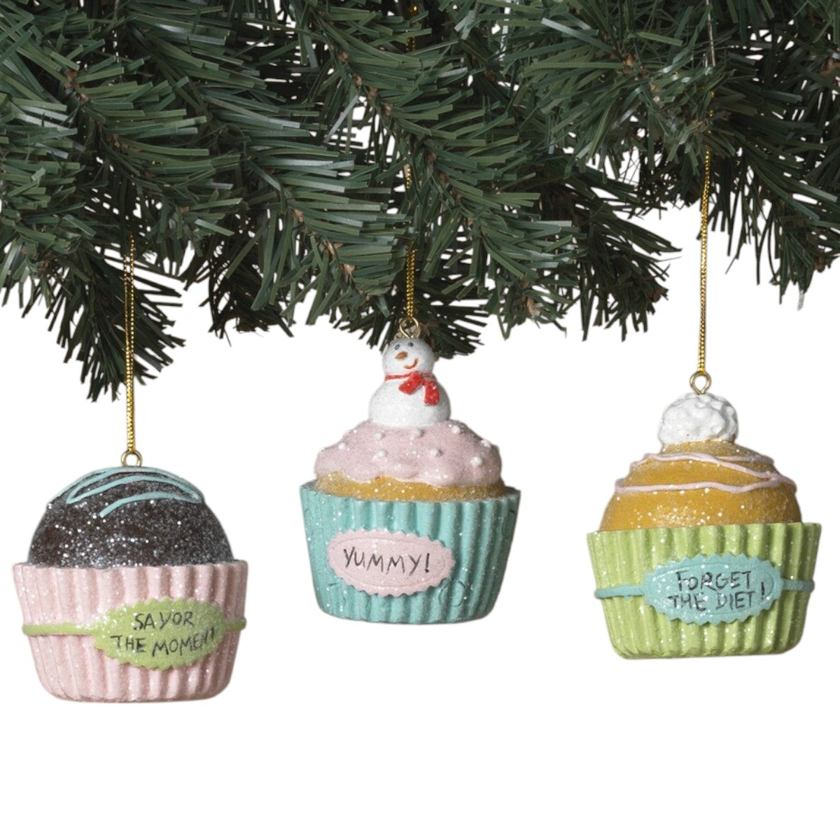 Adorno de cupcake pastel -