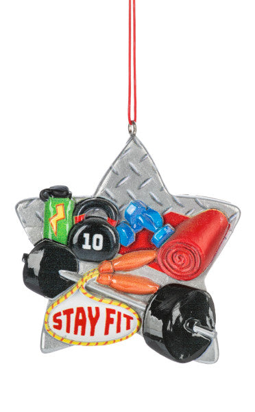 Stay Fit Star Ornament - Tampa Home & Garden Store