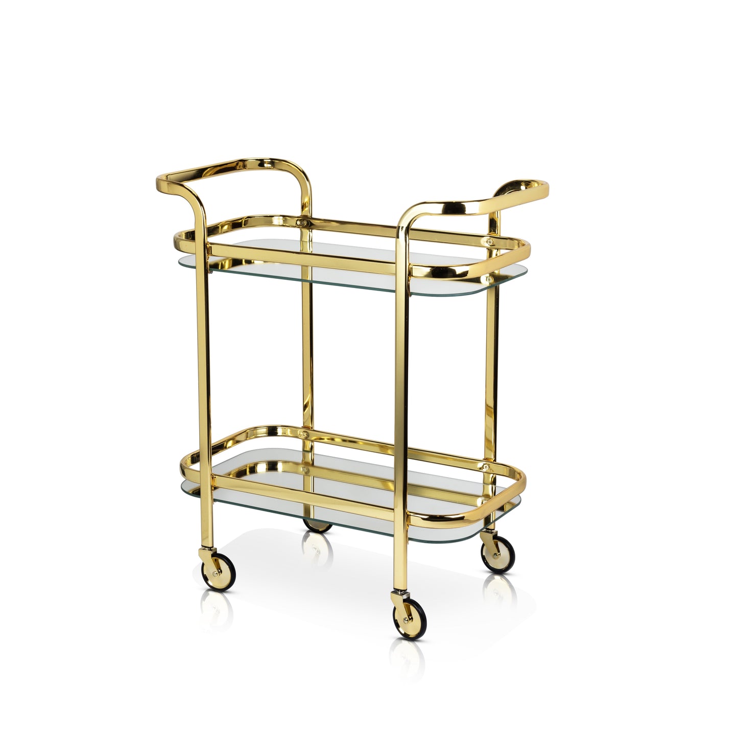Antique Gold Bar Cart and the Stainless Frame
