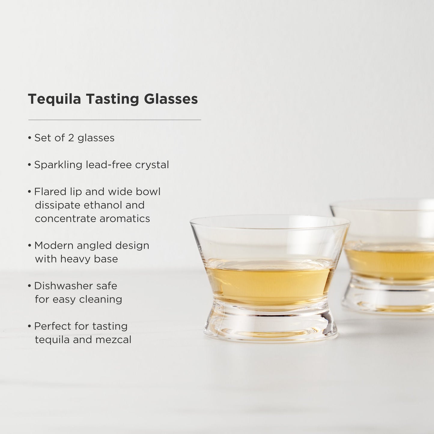 New Set of Crystal Tequila Tasting Glasses