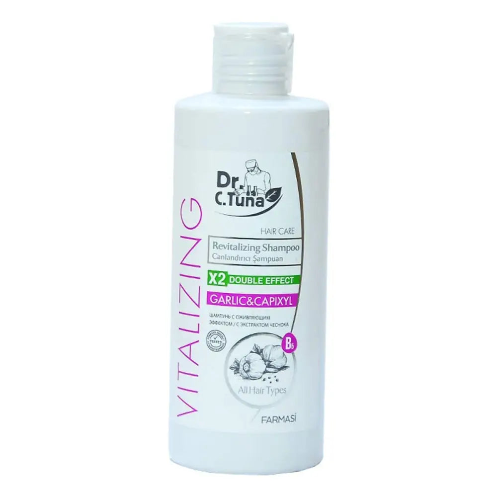 Dr C Tuna Vitalizing Garlic & Capixyl Shampoo 225 ml bottle white by Beauty Care Bag on Tampa Home & Garden Store