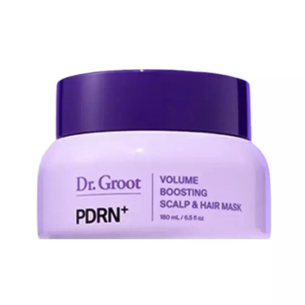 Dr.Groot PDRN+ Volume Boosting Scalp & Hair Mask jar in lavender with purple lid Seoulia 180ml on Tampa Home & Garden Store