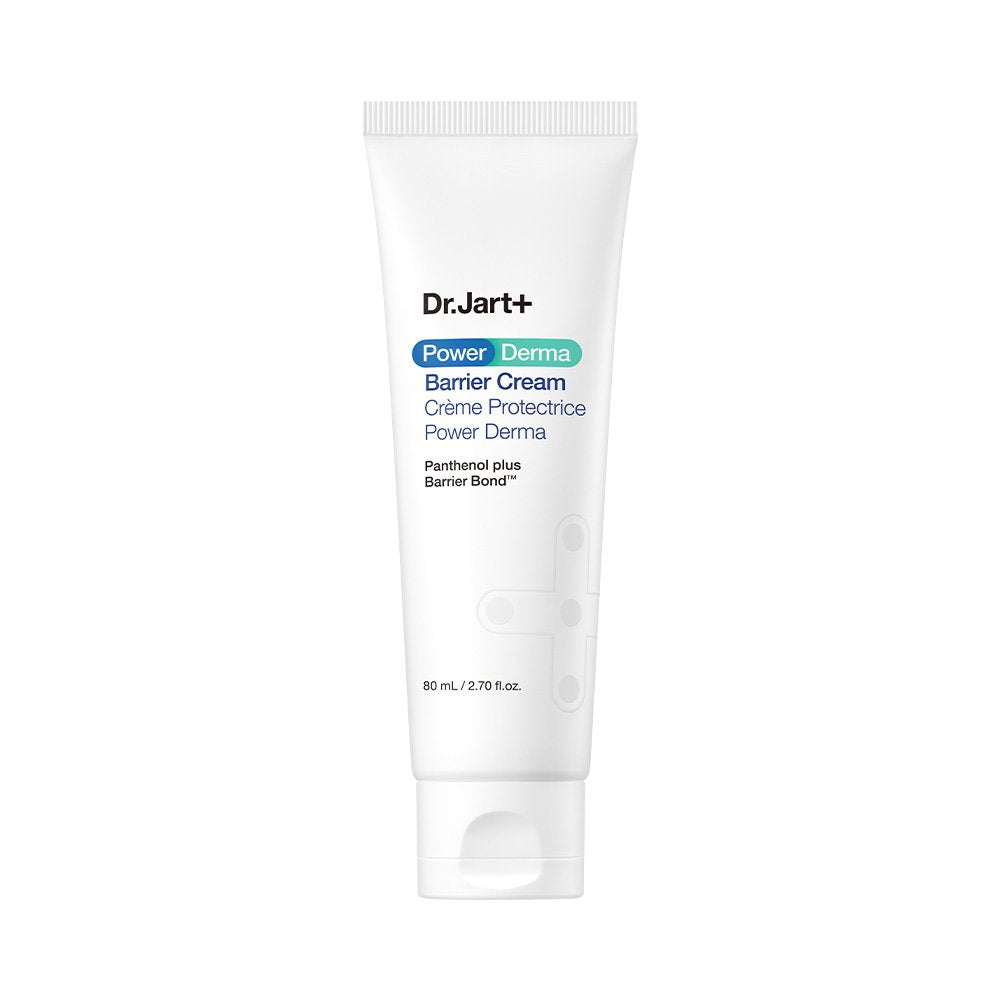 Dr.Jart+ Power Derma Barrier Cream 80ml white tube with blue/green label, facial moisturizer on Tampa Home & Garden Store