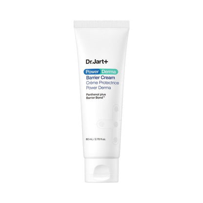 Dr.Jart+ Power Derma Barrier Cream 80ml white tube with blue/green label, facial moisturizer on Tampa Home & Garden Store