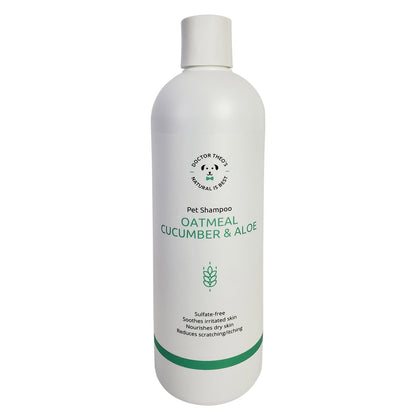 Shampoing pour chiens Dr. Theo's – Avoine, concombre et aloès (473 ml)