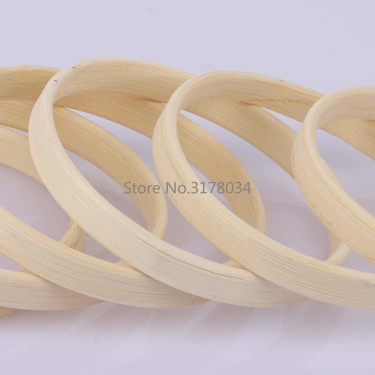 Natural bamboo round embroidery hoops set of 4 for cross stitch and wall decor on Tampa Home & Garden Store