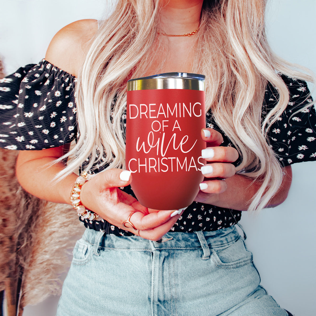 Gia Roma Dreaming of 17oz tumbler in red stainless steel on Tampa Home & Garden Store