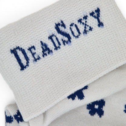 Drew Classic Navy and Gray Micro Floral Socks