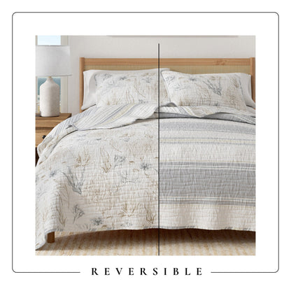 Coral Sea Coastal Quilt Set and Soft Microfiber
