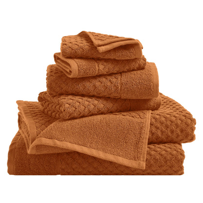 Cotton Diamond Waffle Weave Bath Towel Set