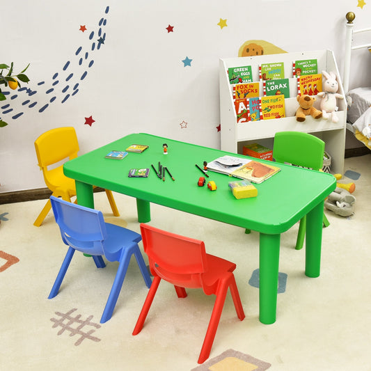 Kids Colorful Plastic Table and 4 Chairs Set - Tampa Home & Garden Store